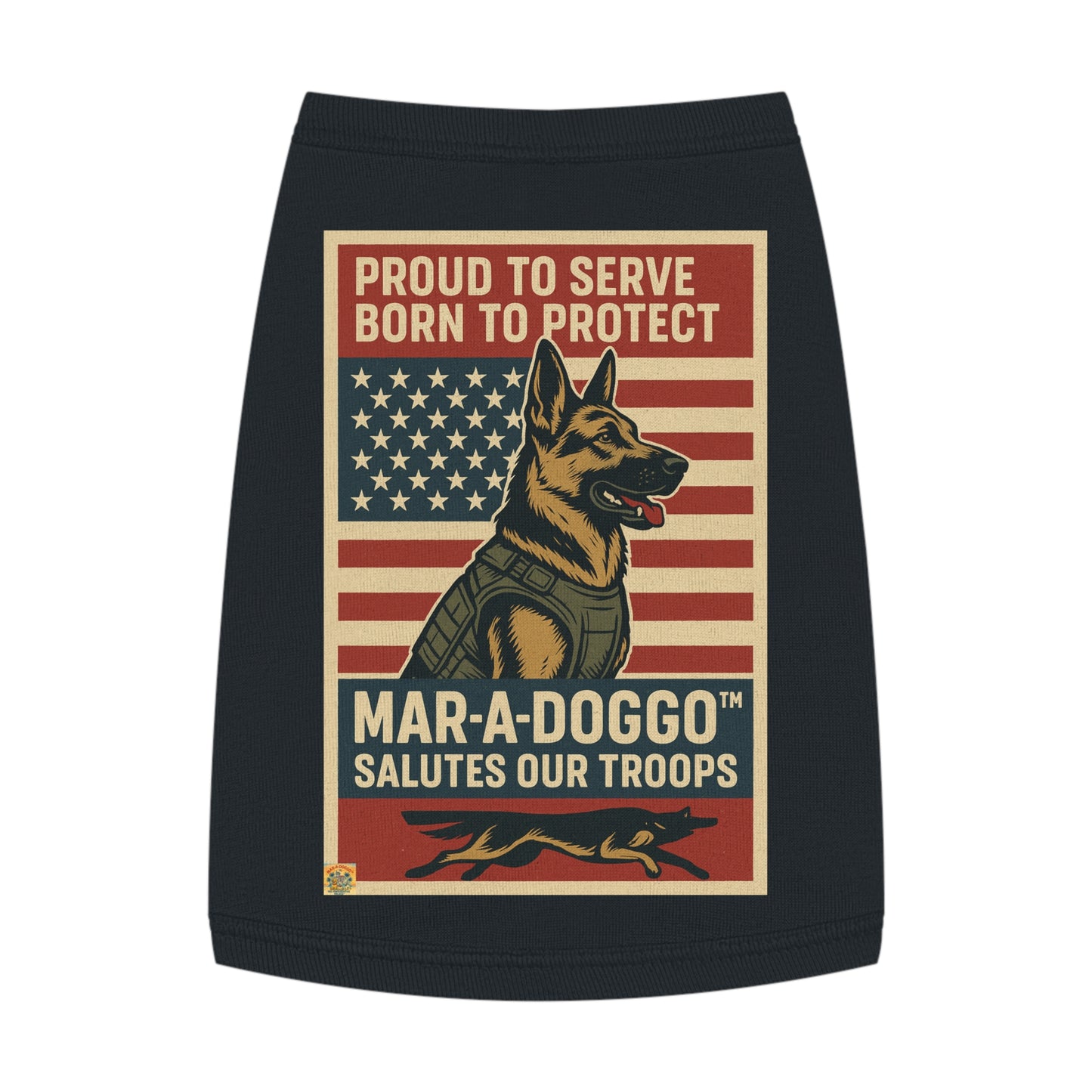 Proud To Serve, Born To Protect Dog Tank Top
