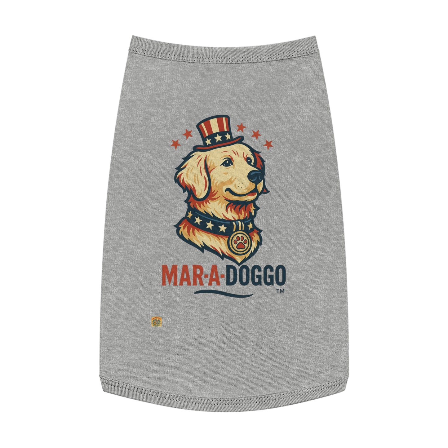 Patriotic Pup Portrait Dog Tank Top