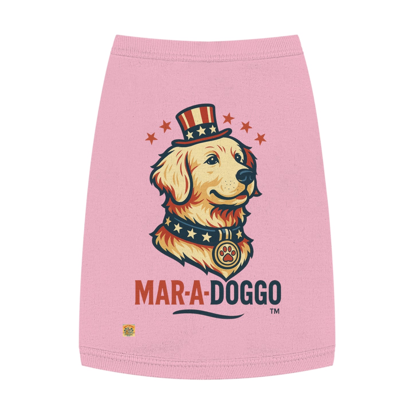 Patriotic Pup Portrait Dog Tank Top