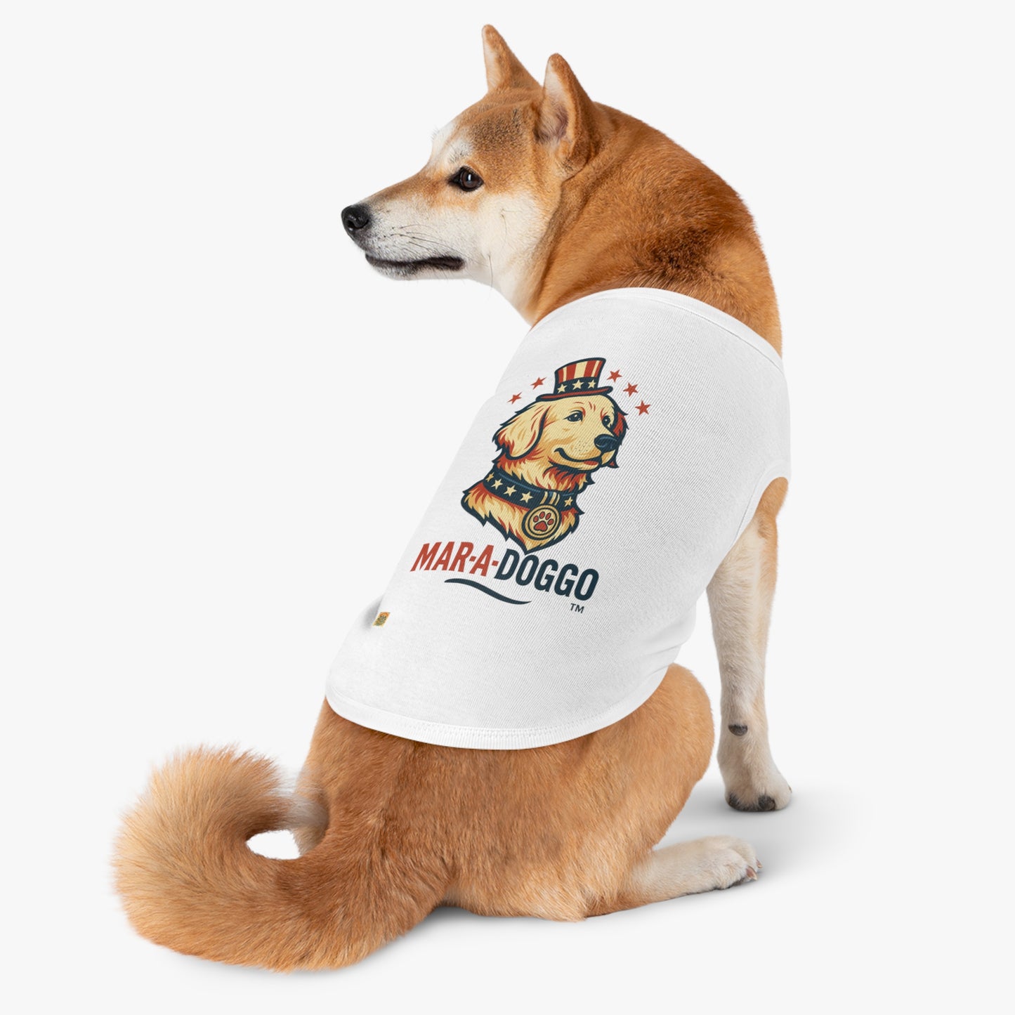 Patriotic Pup Portrait Dog Tank Top