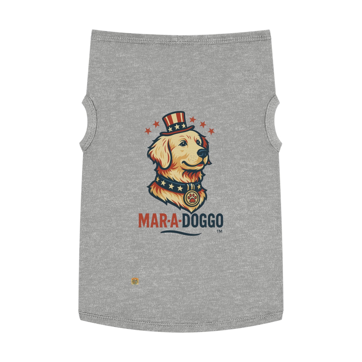Patriotic Pup Portrait Dog Tank Top