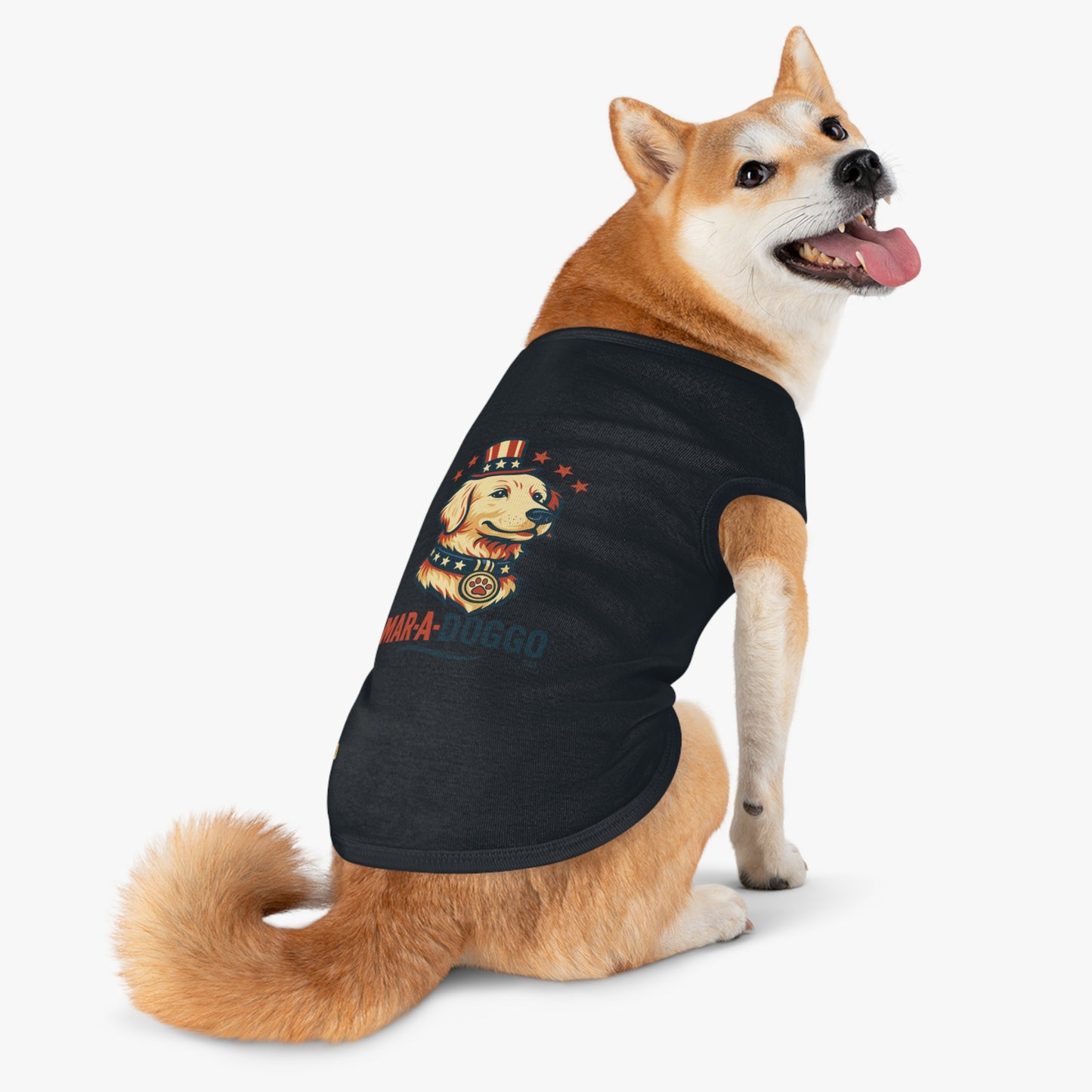 Patriotic Pup Portrait Dog Tank Top