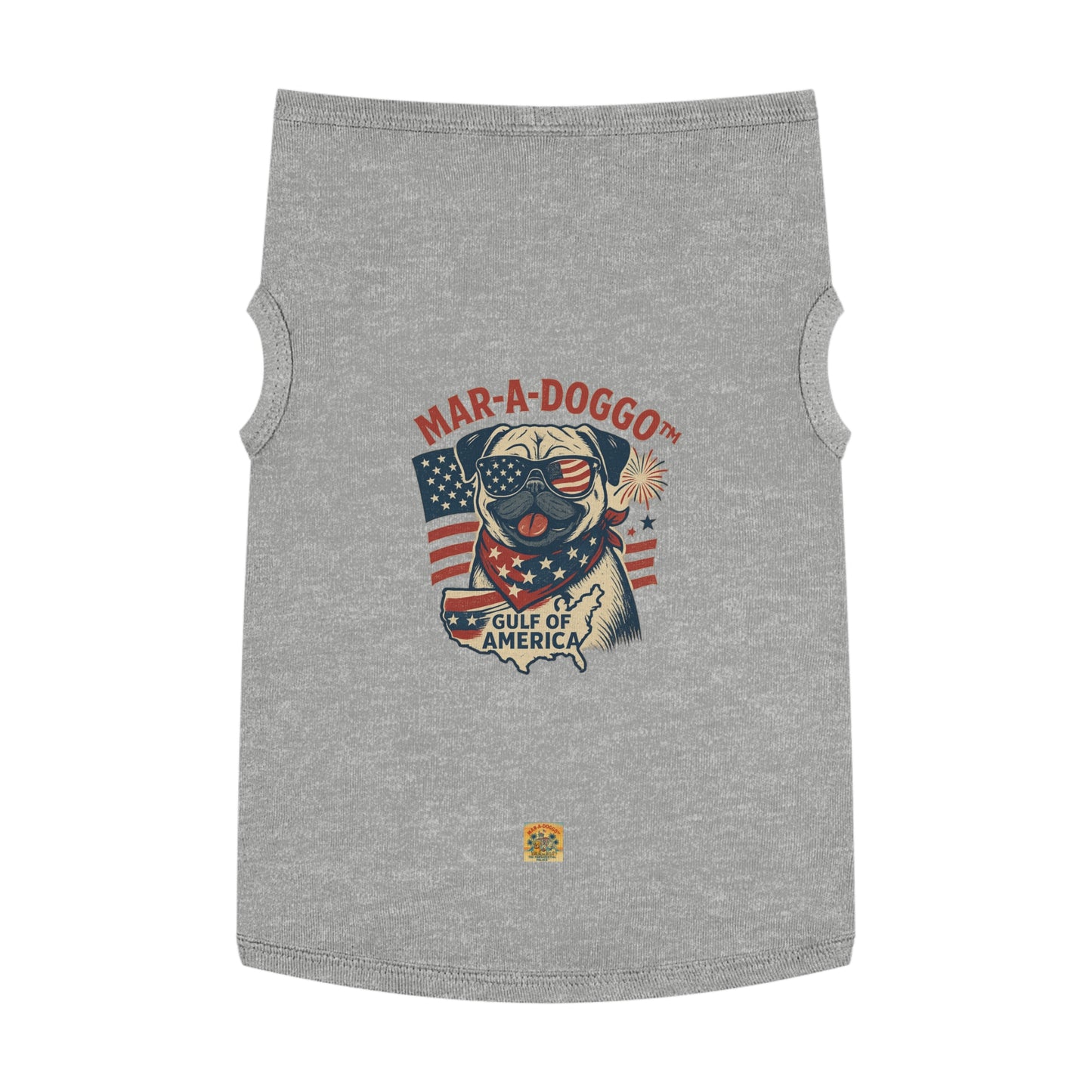 Patriotic Pug Gulf of America Dog Tank Top