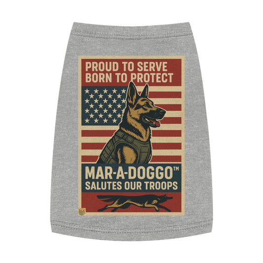 Proud To Serve, Born To Protect Dog Tank Top