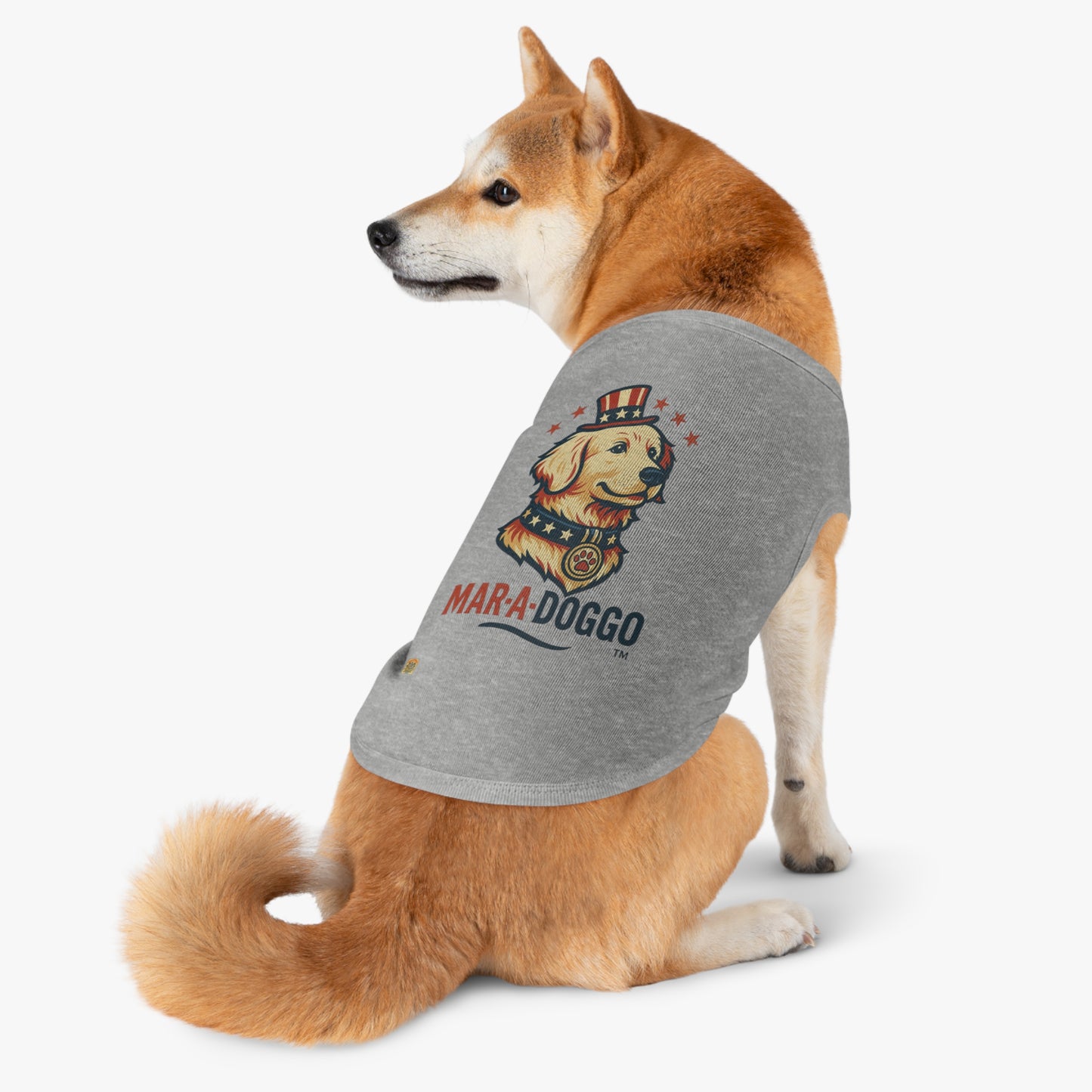 Patriotic Pup Portrait Dog Tank Top