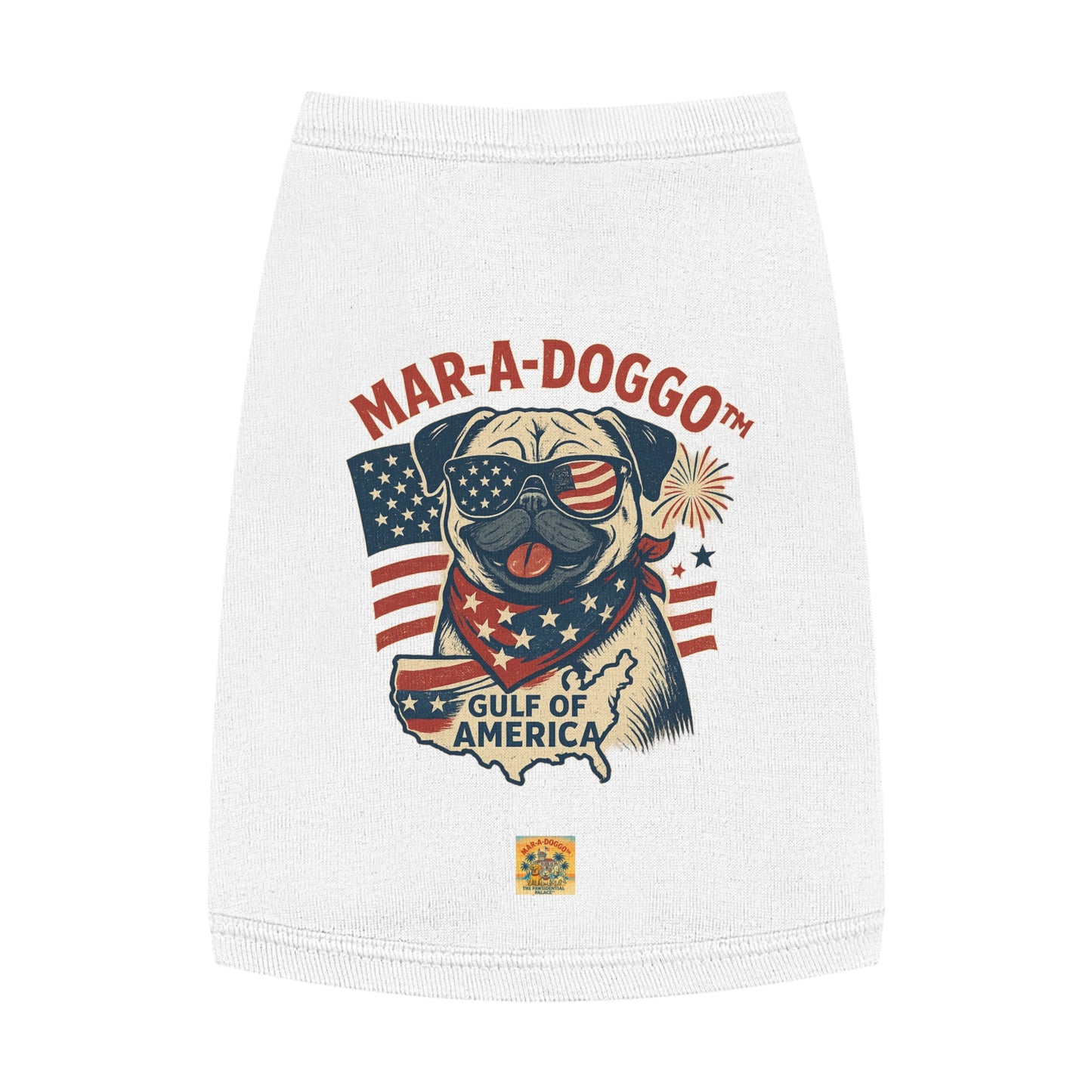 Patriotic Pug Gulf of America Dog Tank Top
