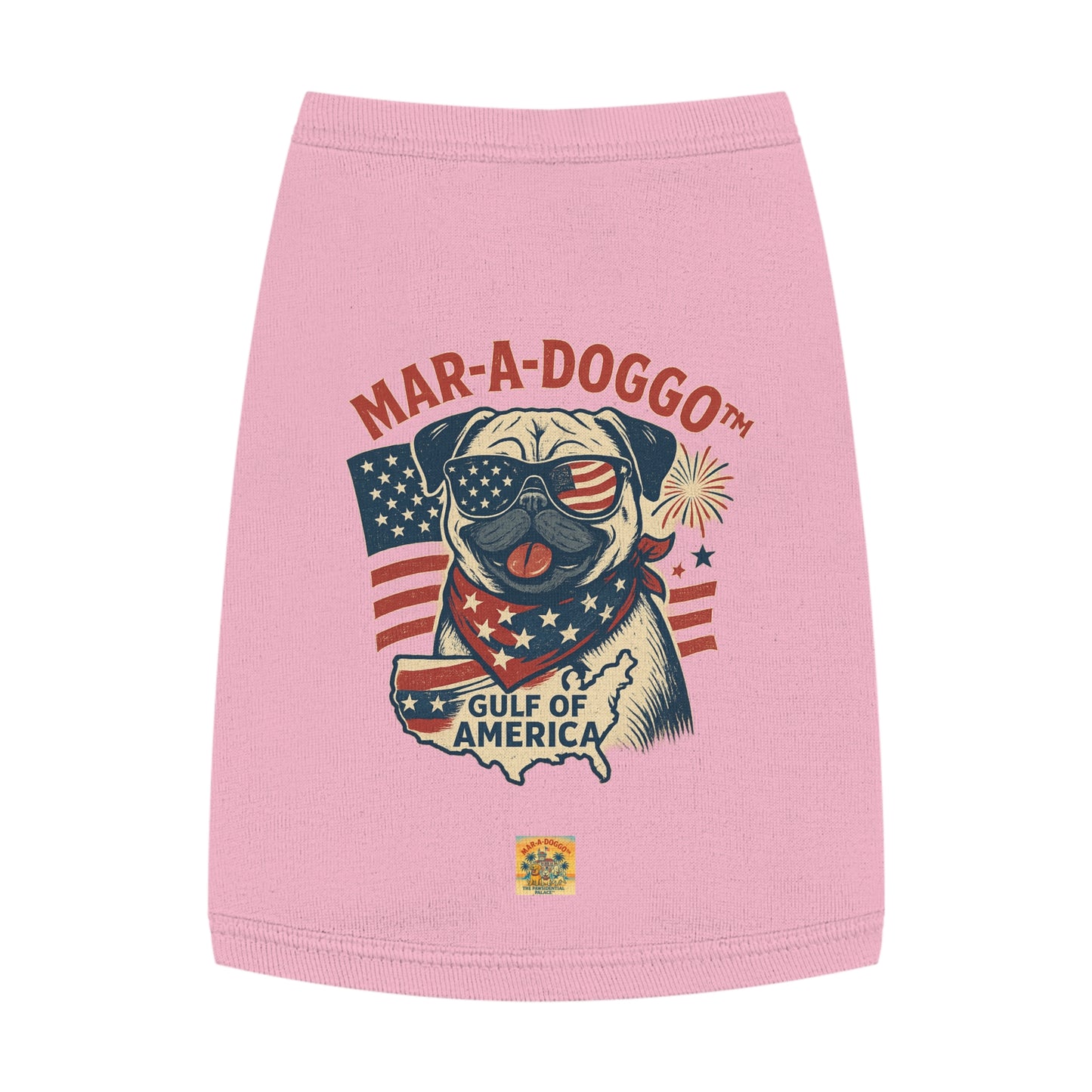 Patriotic Pug Gulf of America Dog Tank Top