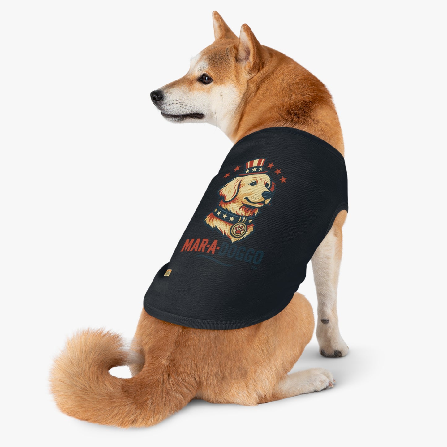 Patriotic Pup Portrait Dog Tank Top