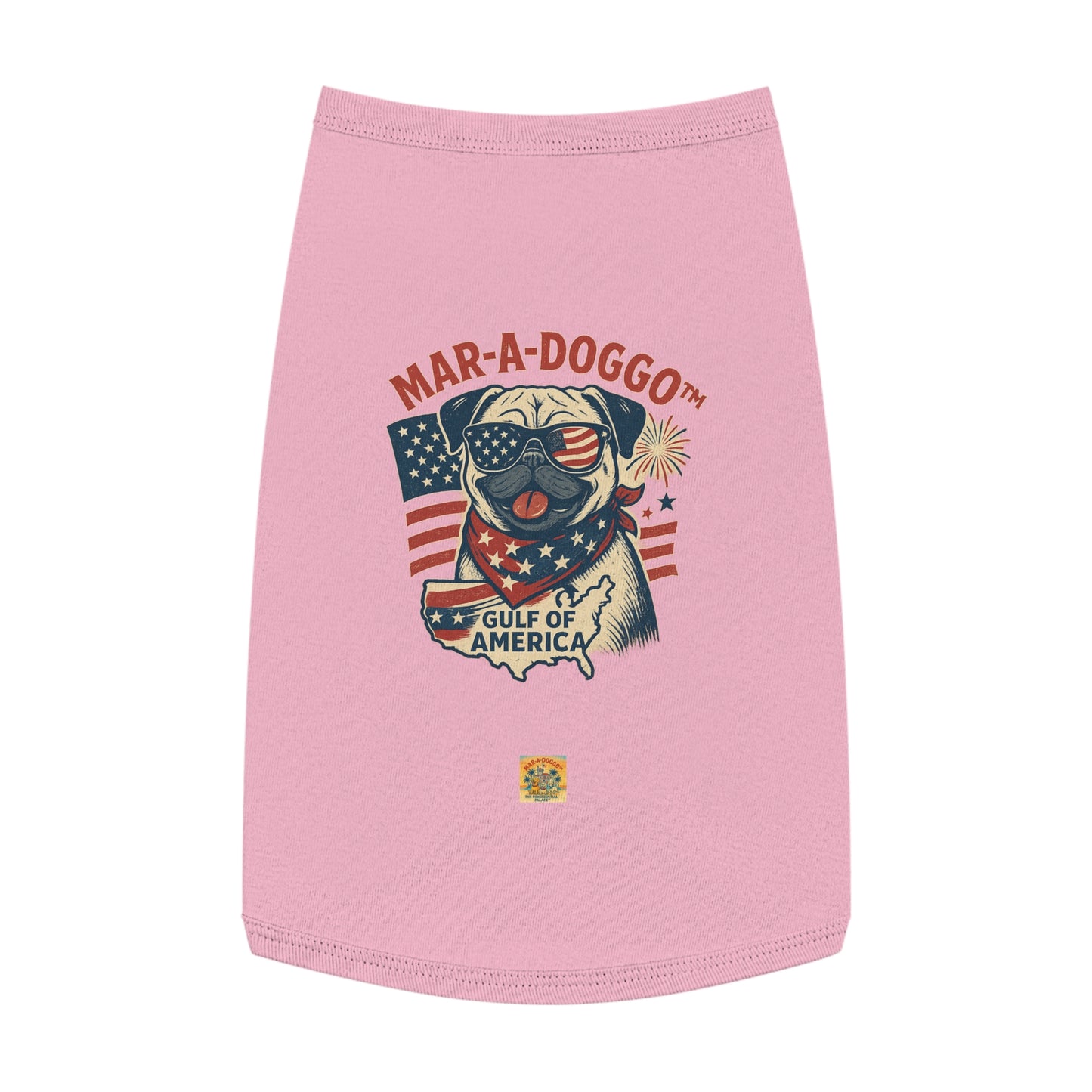 Patriotic Pug Gulf of America Dog Tank Top