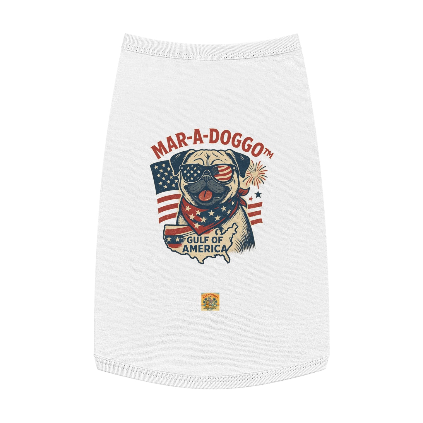 Patriotic Pug Gulf of America Dog Tank Top