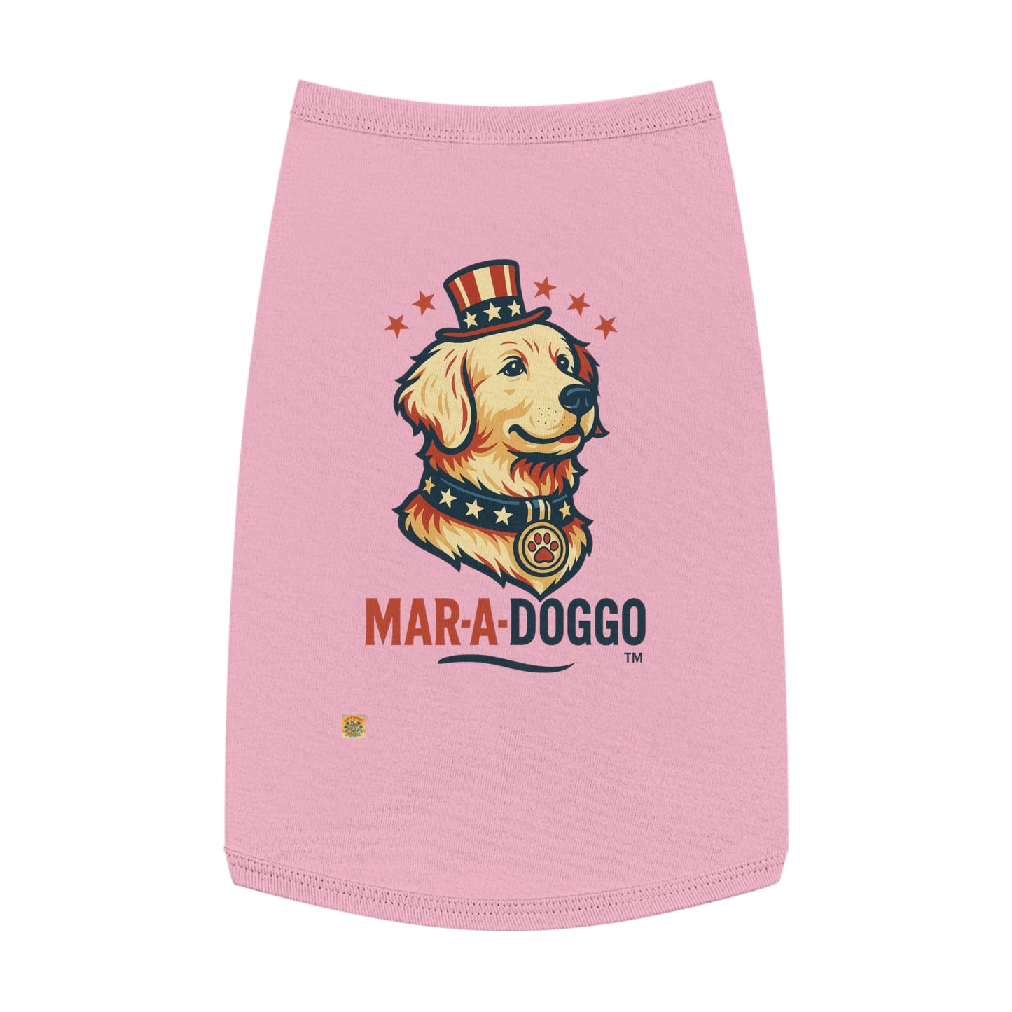 Patriotic Pup Portrait Dog Tank Top