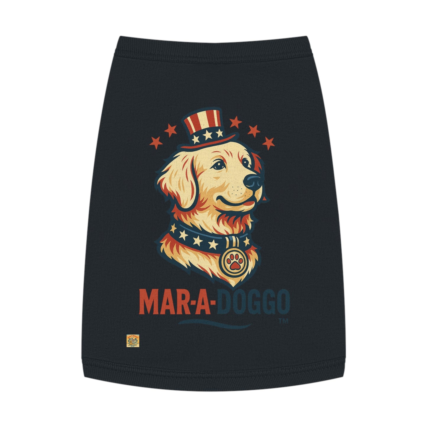 Patriotic Pup Portrait Dog Tank Top