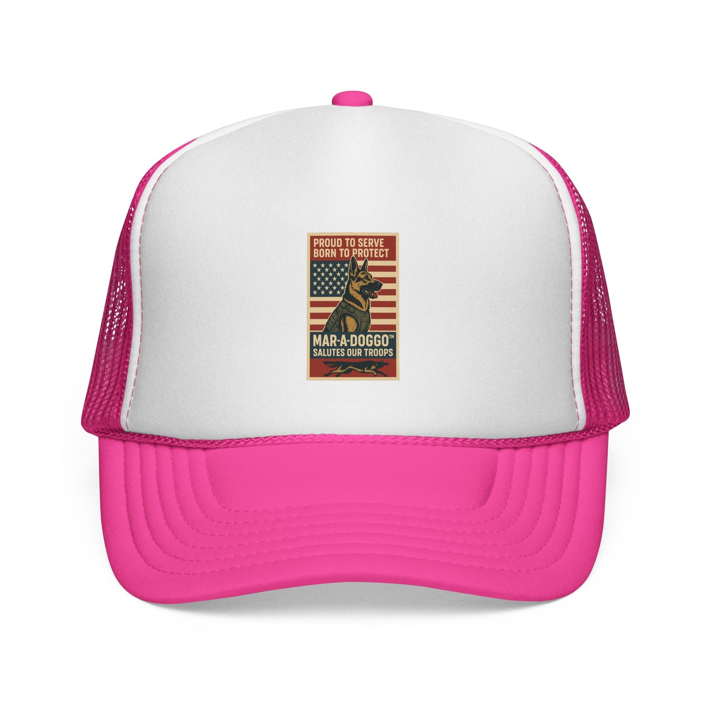 Proud to Serve, Born to Protect Trucker Cap (One Size Fits Most)