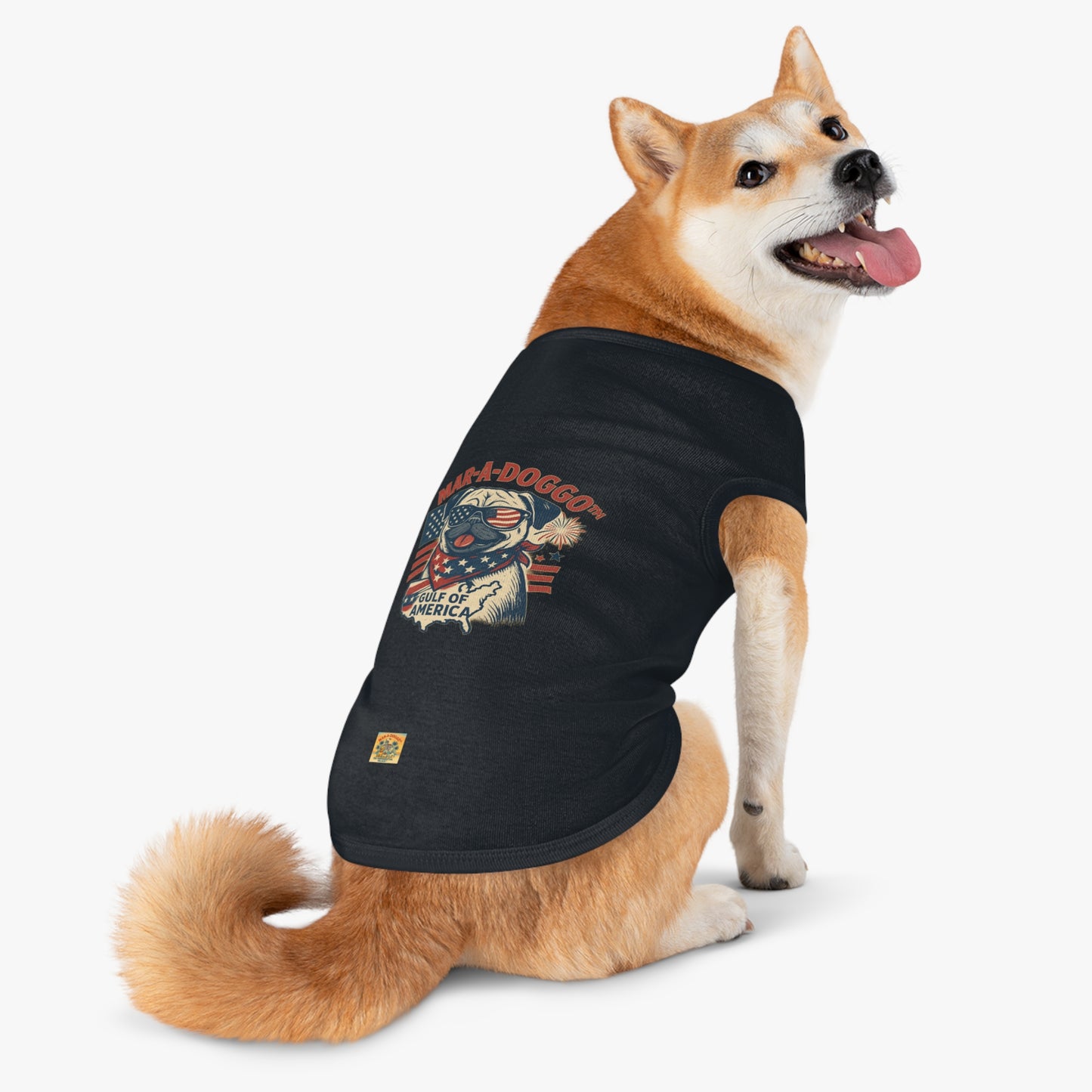 Patriotic Pug Gulf of America Dog Tank Top