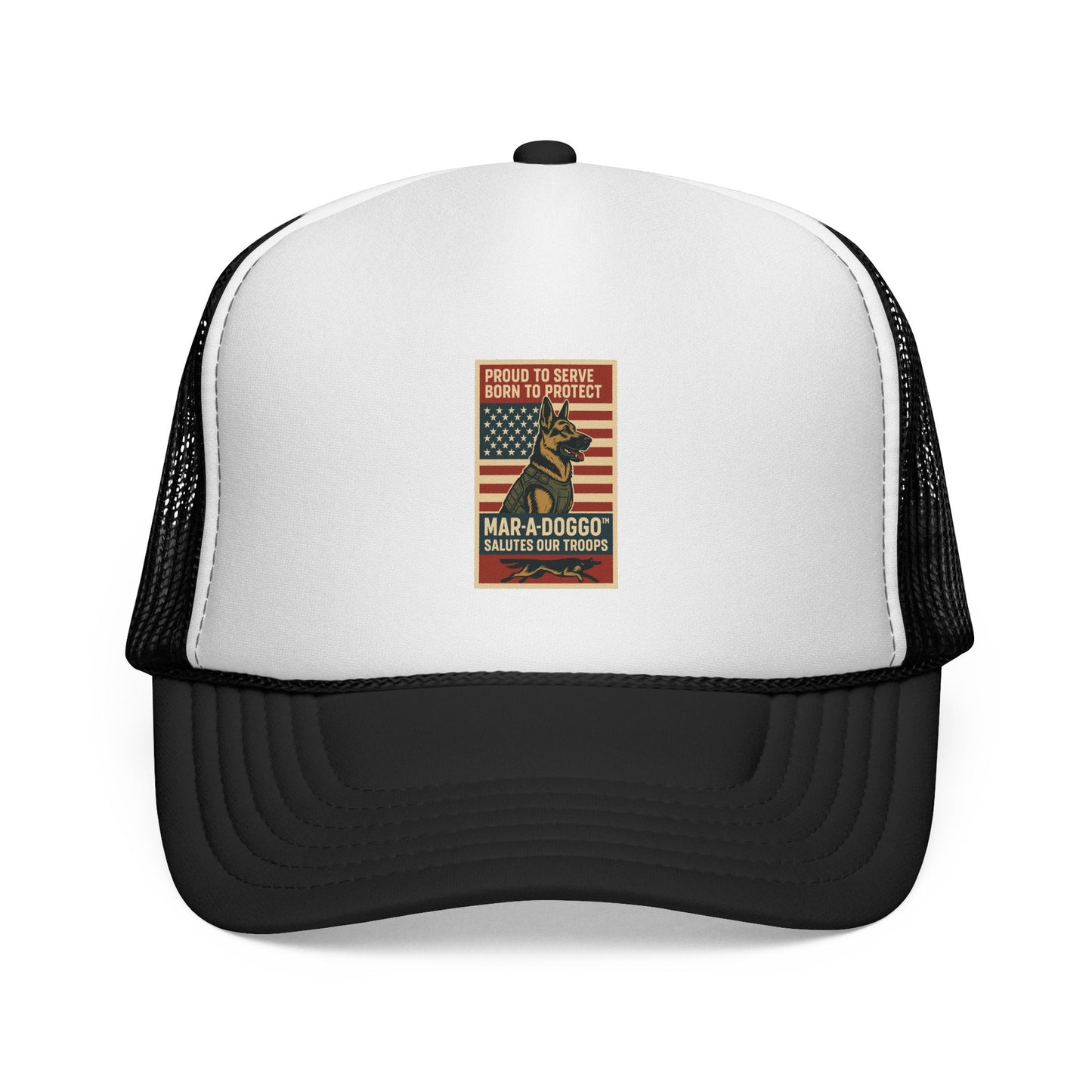 Proud to Serve, Born to Protect Trucker Cap (One Size Fits Most)