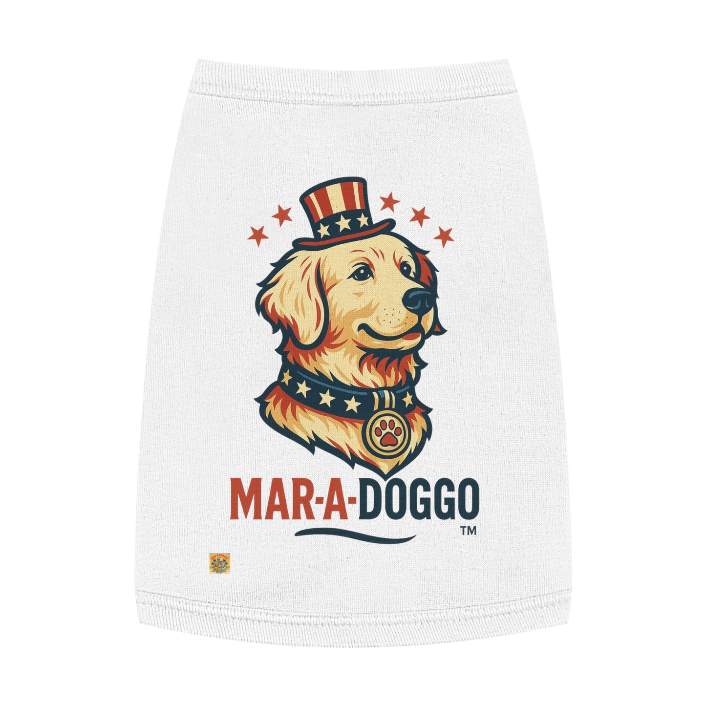 Patriotic Pup Portrait Dog Tank Top