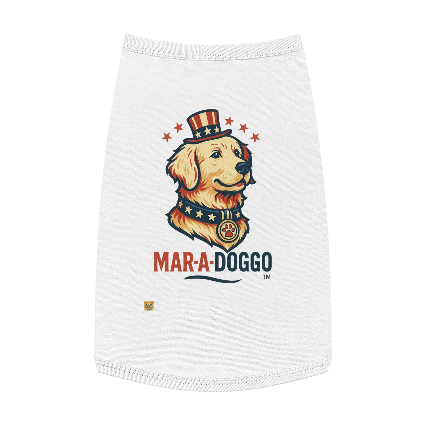 Patriotic Pup Portrait Dog Tank Top