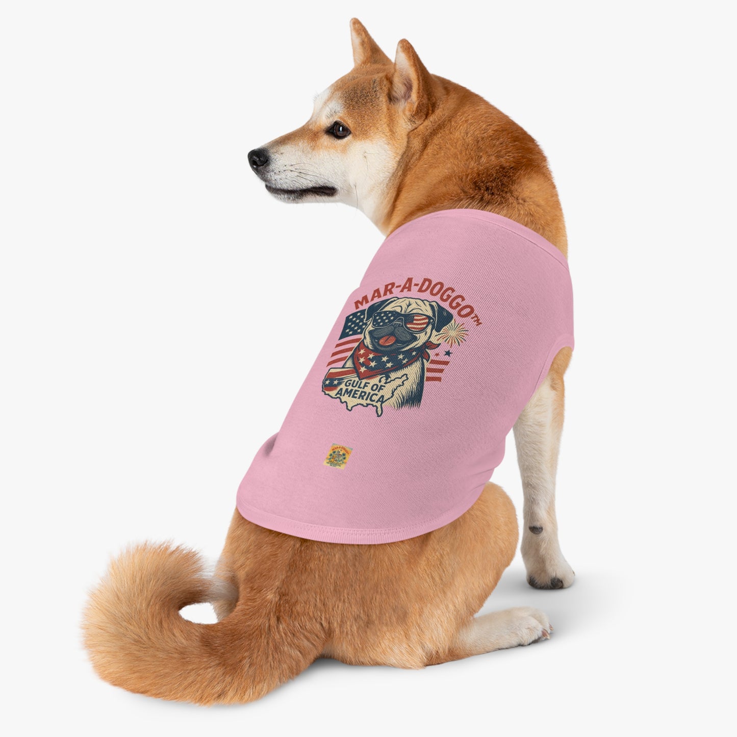 Patriotic Pug Gulf of America Dog Tank Top