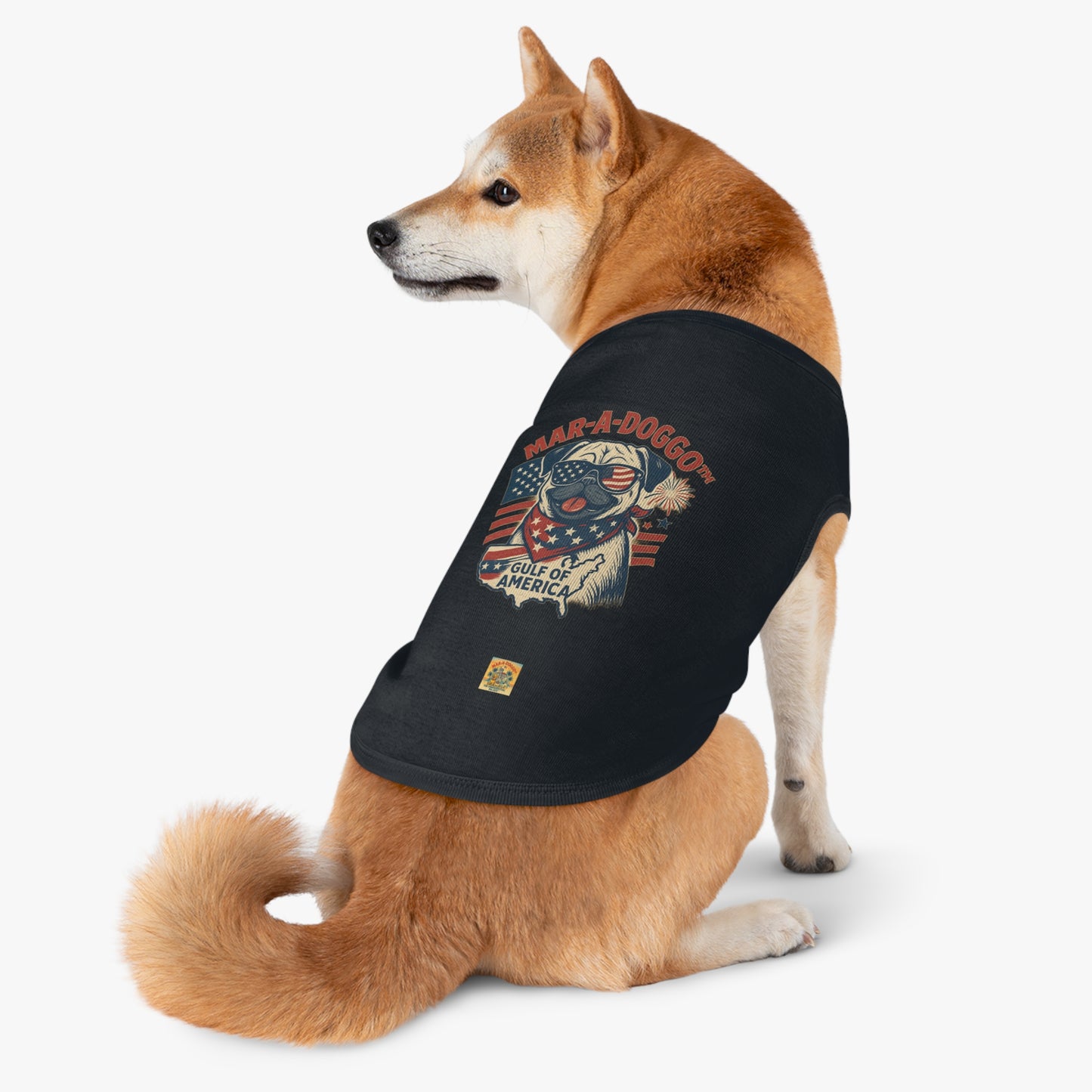 Patriotic Pug Gulf of America Dog Tank Top