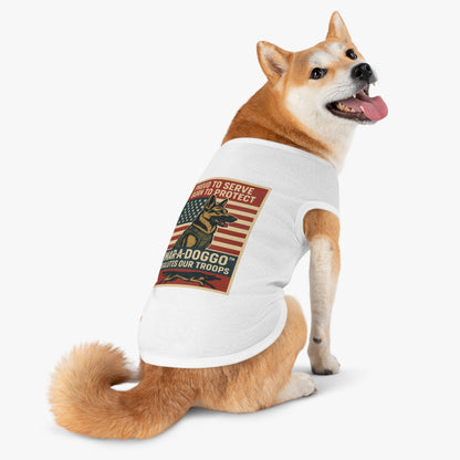 Proud To Serve, Born To Protect Dog Tank Top