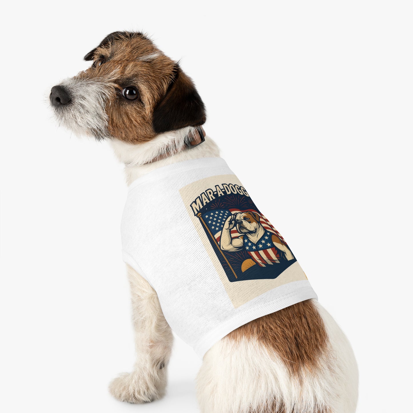 Salute The Flag Dog Tank Top