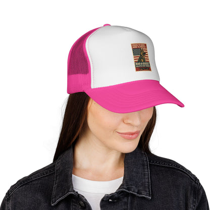 Proud to Serve, Born to Protect Trucker Cap (One Size Fits Most)