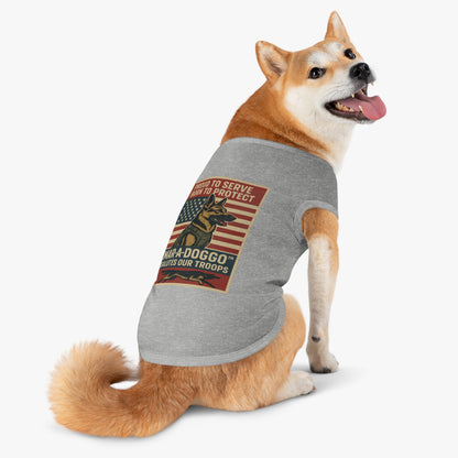 Proud To Serve, Born To Protect Dog Tank Top