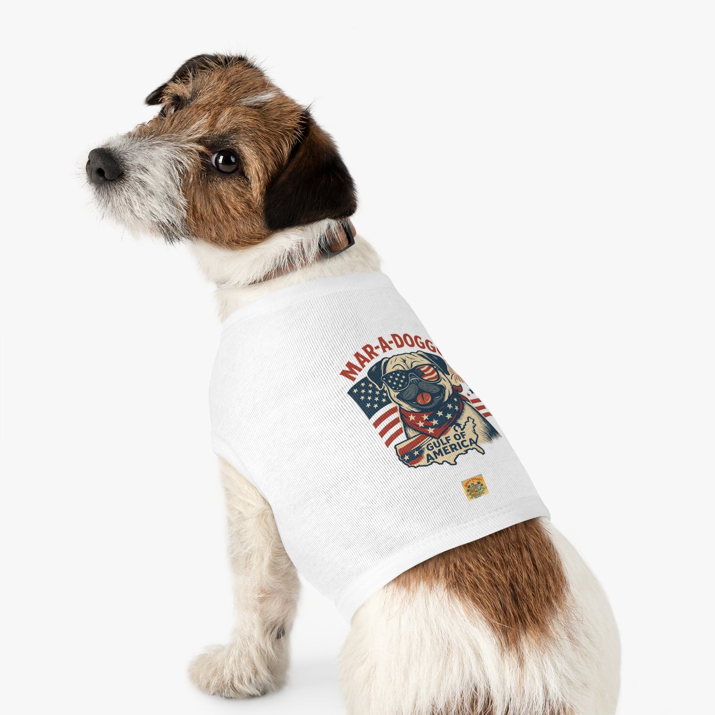 Patriotic Pug Gulf of America Dog Tank Top
