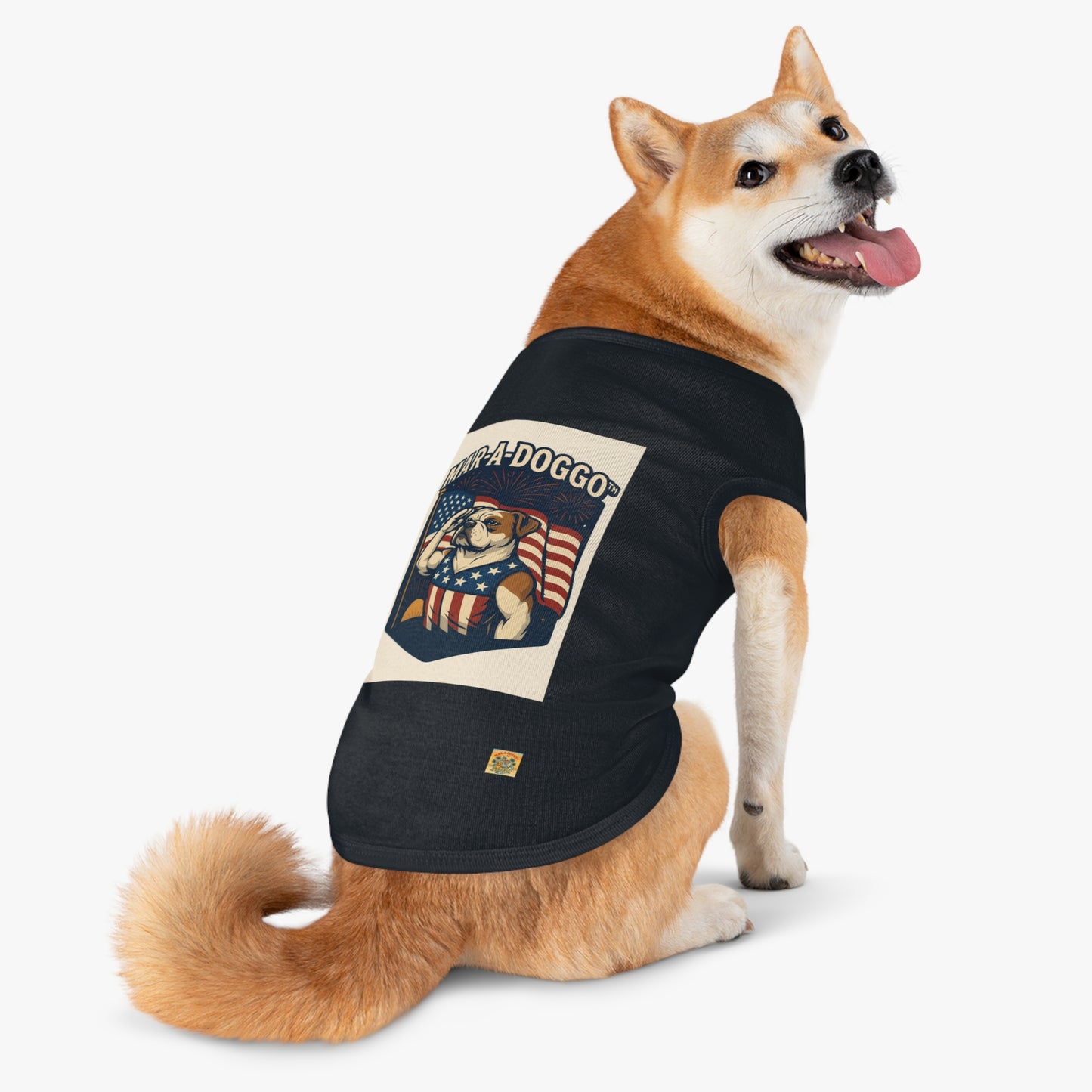 Salute The Flag Dog Tank Top