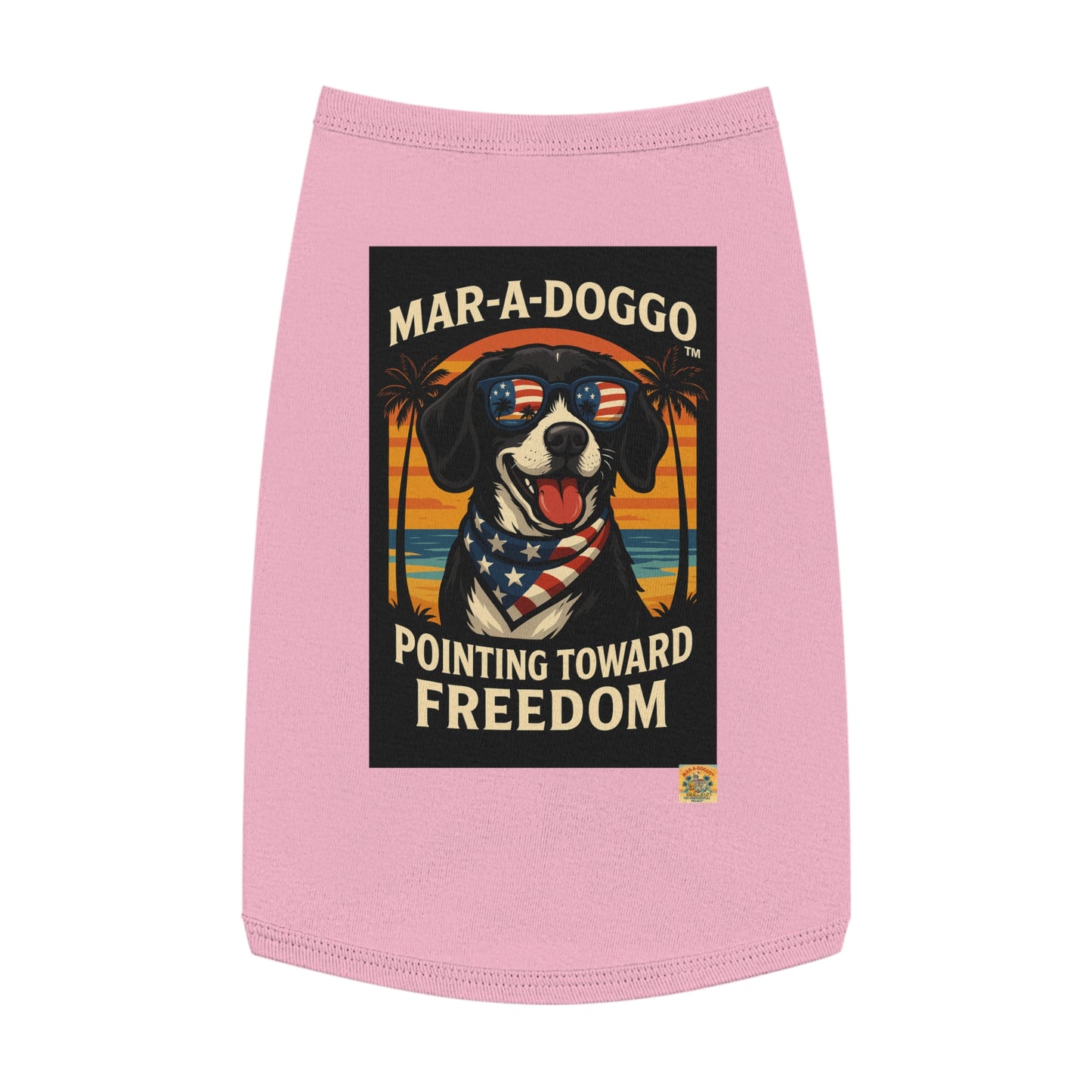 Pointing Toward Freedom Dog Tank Top